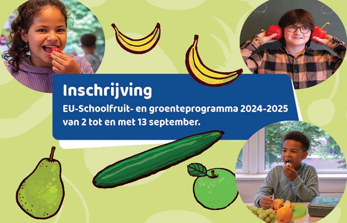 Inschrijving EU-Schoolfruit 2024-2025 van 2 t/m 13 september